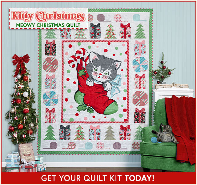  Meowy Christmas Quilt Kit