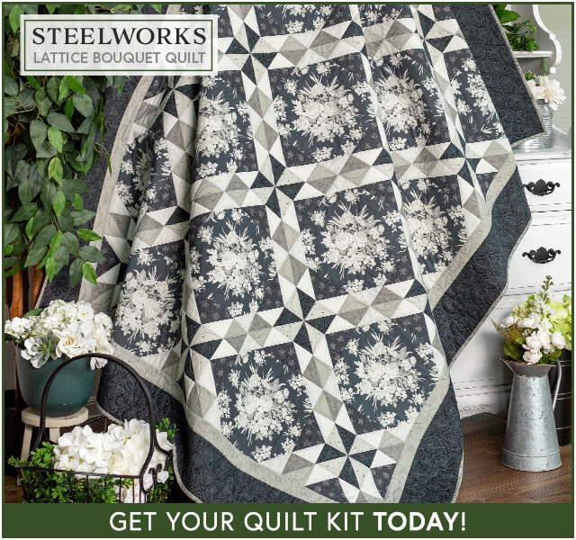 Lattice Bouquet Quilt Kit - Steelworks