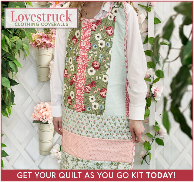 Quilt As You Go Clothing Coverall Kit - Lovestruck - Blue