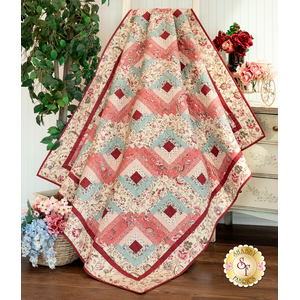 link to Log Cabin Throw Size Quilt Kit - Antoinette