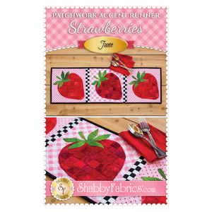 link to Patchwork Accent Runner - Strawberries - June - Pattern