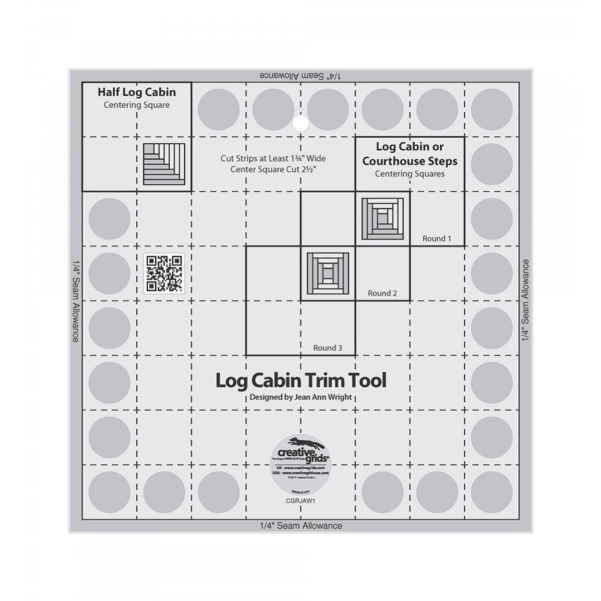 Quilt in a Day 6 1/2 Triangle Square up Quilting Ruler -  Denmark