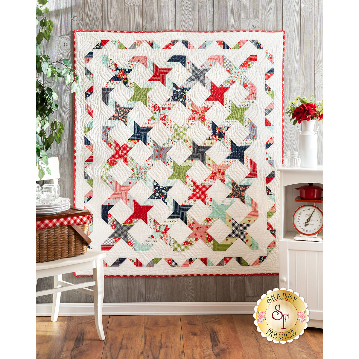 Pre-Cut Baby Quilt Kit - Pink Argyle (Click here for more detail)