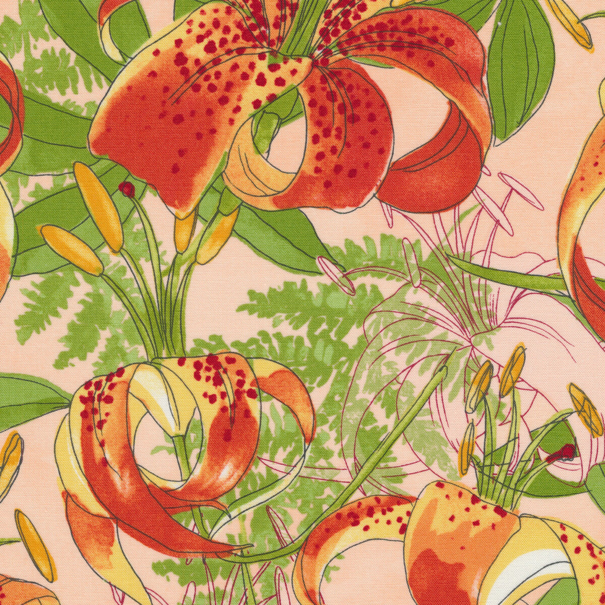 Carolina Lilies 48700-14 by Robin Pickens for Moda Fabrics | Shabby Fabrics