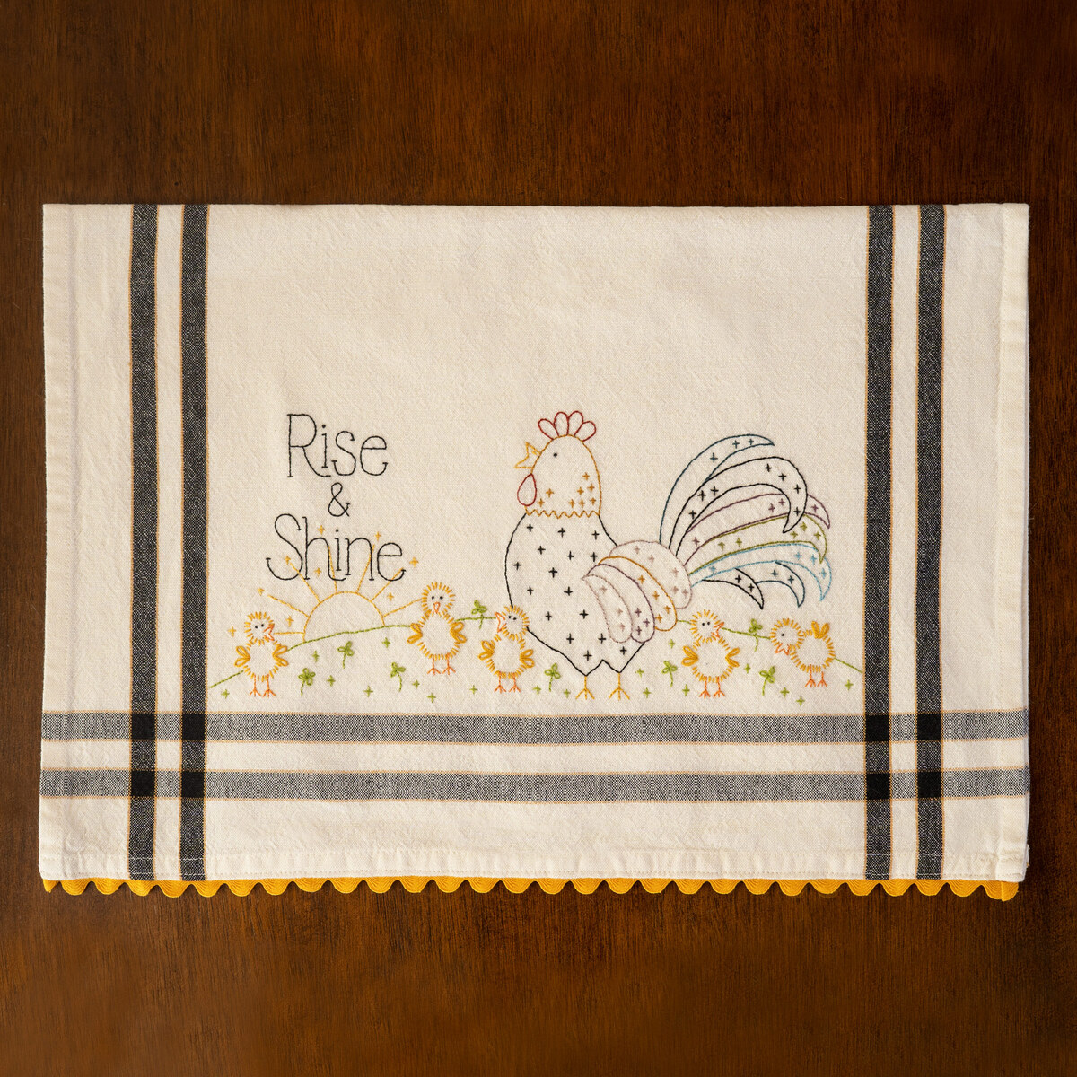 Rise and Shine Dish Towel Set - Retro Barn Country Linens