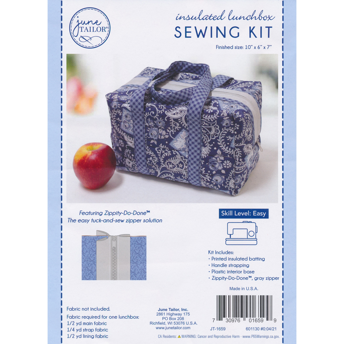 Insulated Lunchbox Sewing Kit 