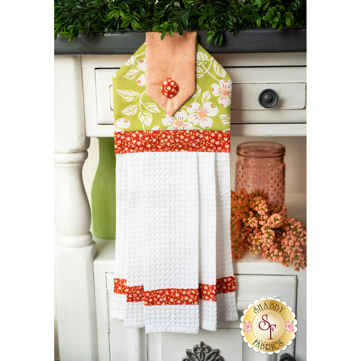 Hanging Towel Kit - Strawberries & Rhubarb - Green