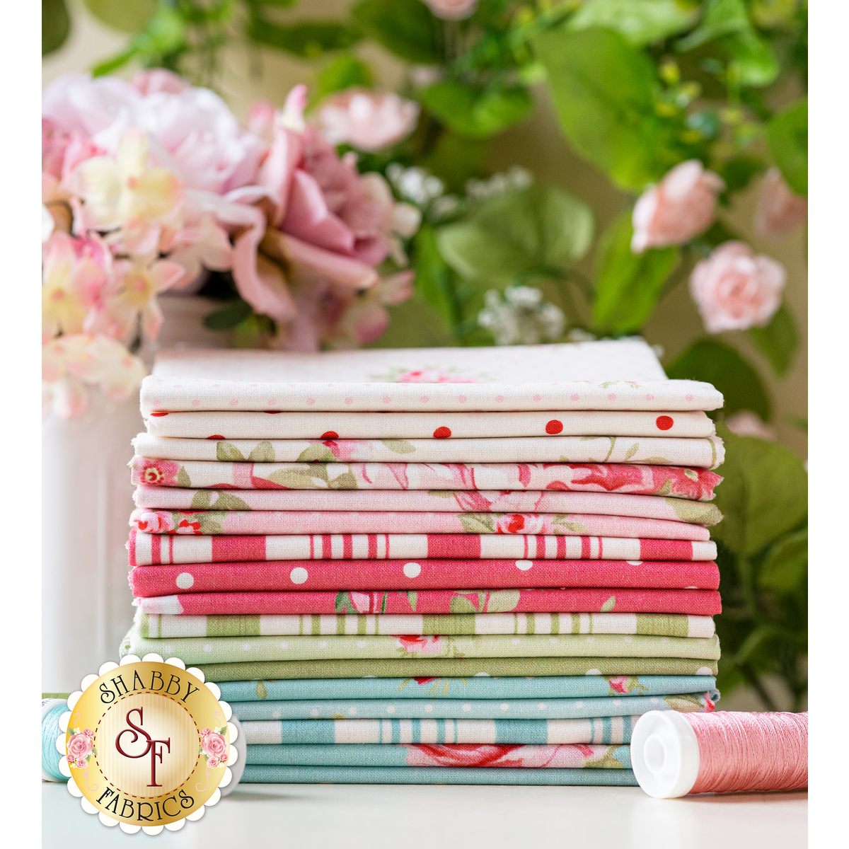 Barefoot Roses 17 FQ Set by Tanya Whelan | Shabby Fabrics