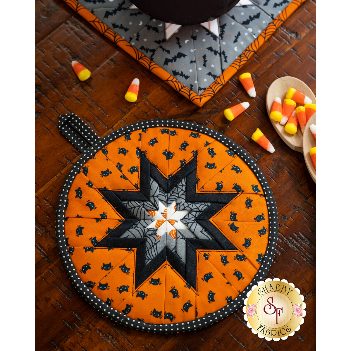 Folded Star Hot Pad Kit - Holliday Essentials - Halloween - Orange