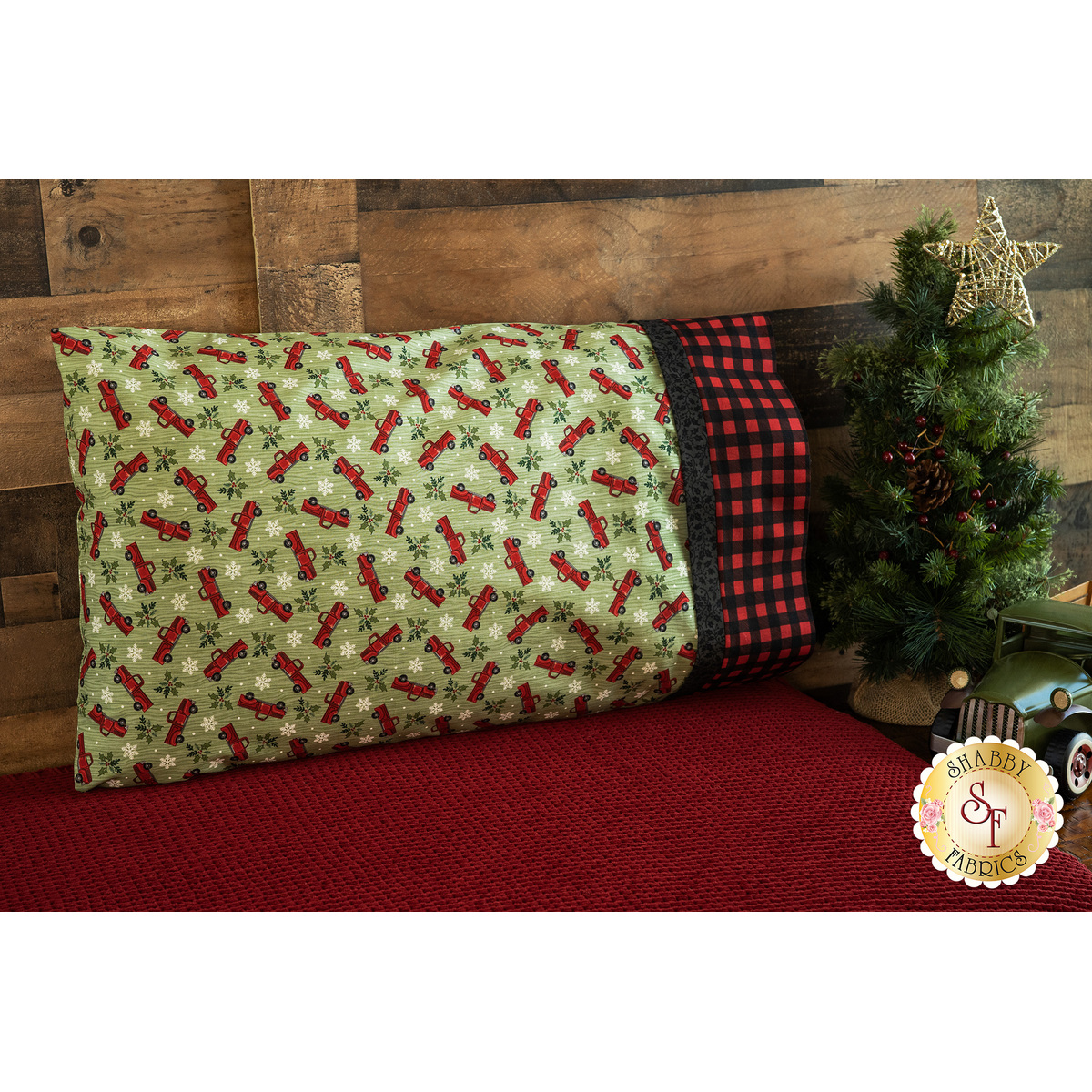 Magic Pillowcase Kit Home Sweet Holidays Standard Green Shabby