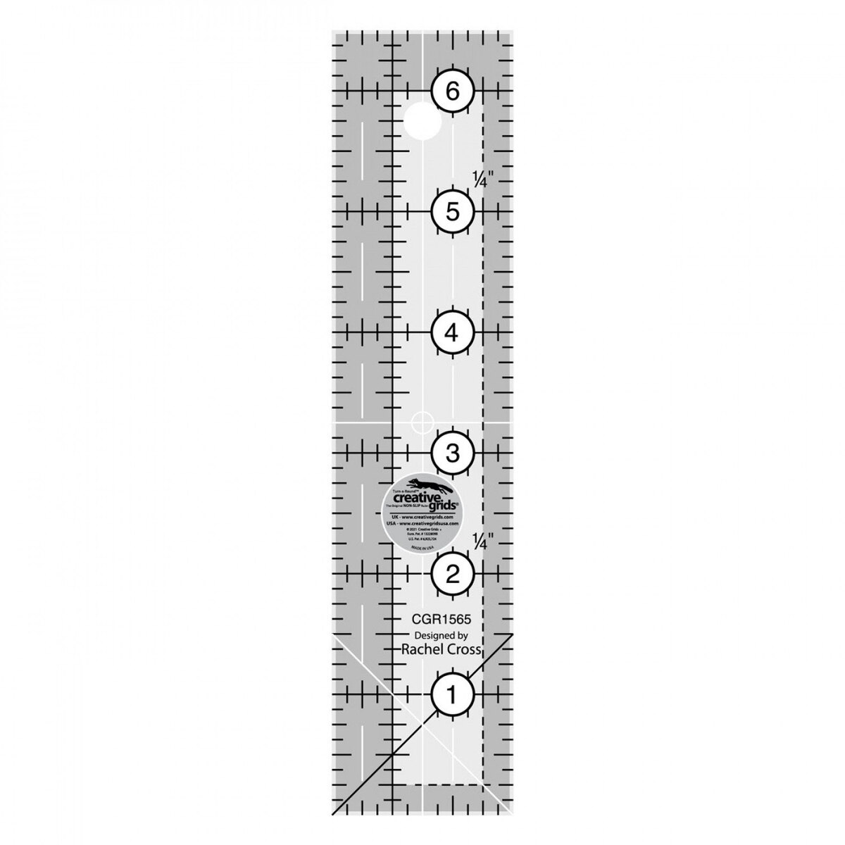 Creative Grids Square Quilt Ruler 10-1/2in x 10-1/2in - CGR10