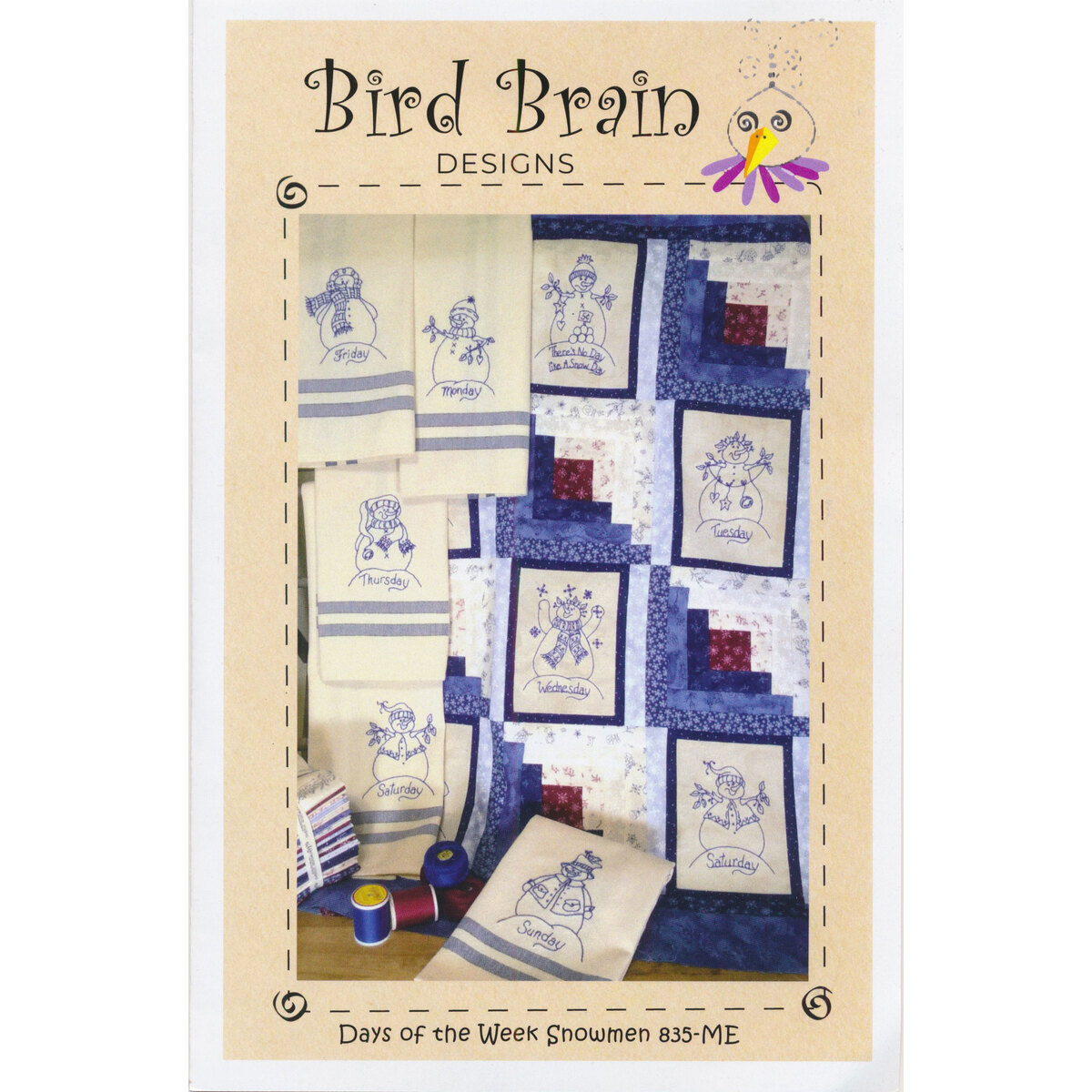 Dark Bird Brain Blue Machine Embroidery Thread