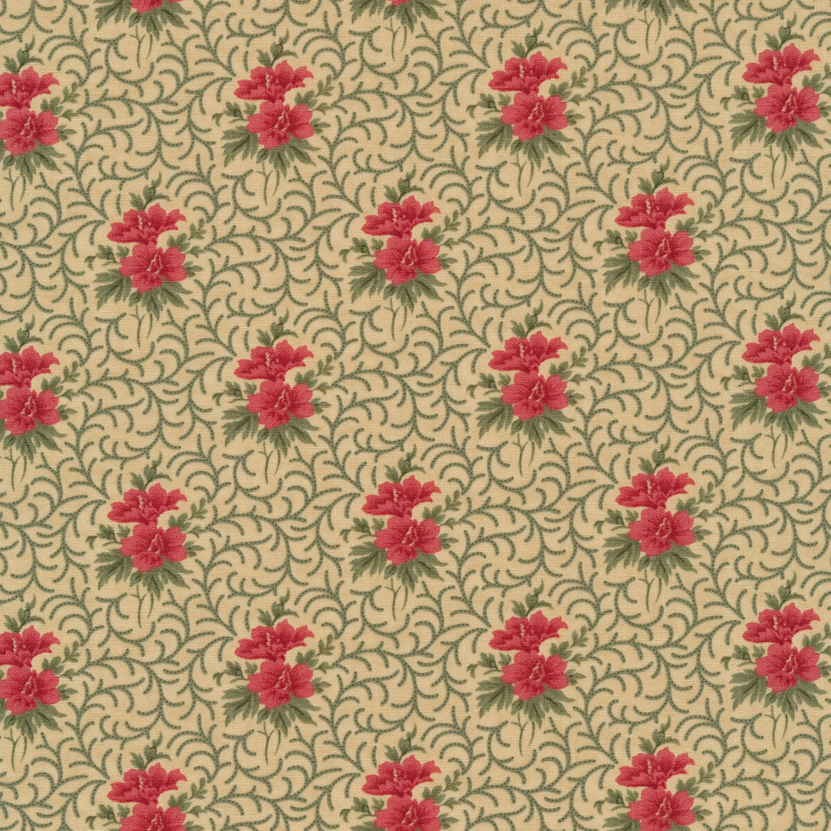 Poinsettia Plaza 44295-21 Parchment by 3 Sisters for Moda Fabrics ...