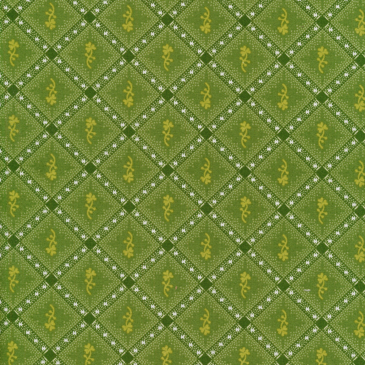Lucky Charms A412G Green Clover Plaid Stripe by Andover Fabrics