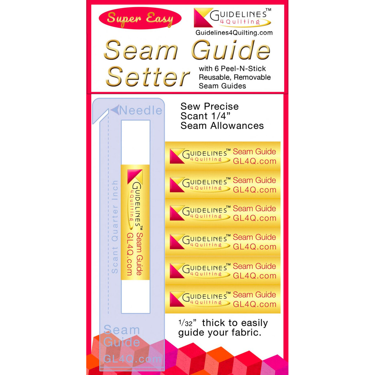 Sewing Machine Seam Guides - Machine Seam Gauge & Adhesive Guide