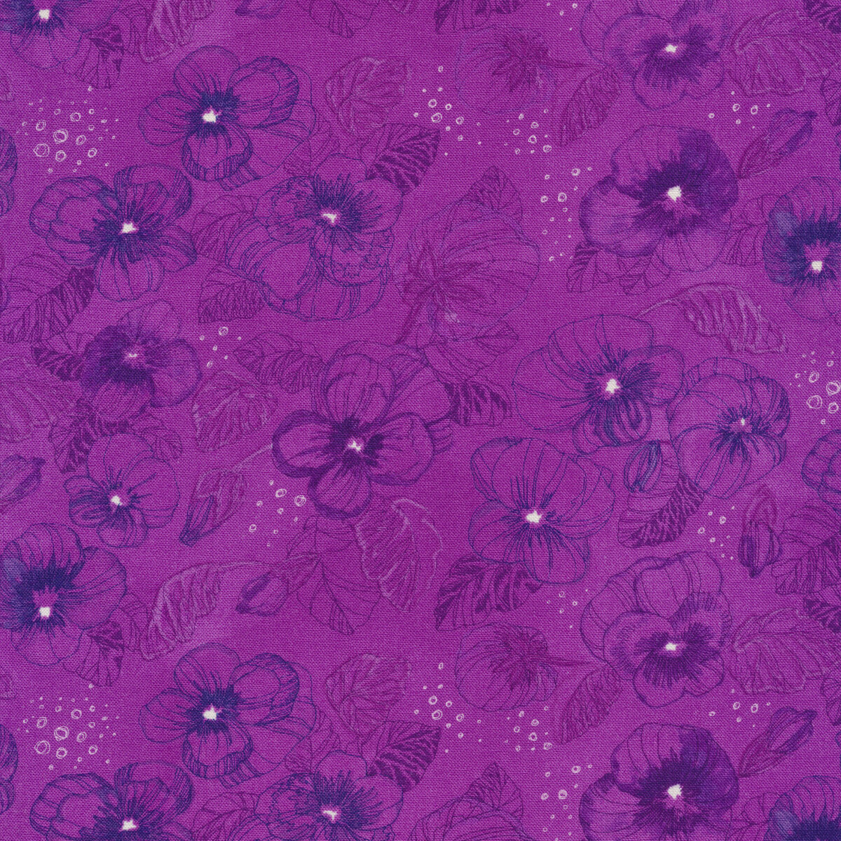 Pansy's Posies 48721-14 Plum by Robin Pickens for Moda Fabrics | Shabby ...