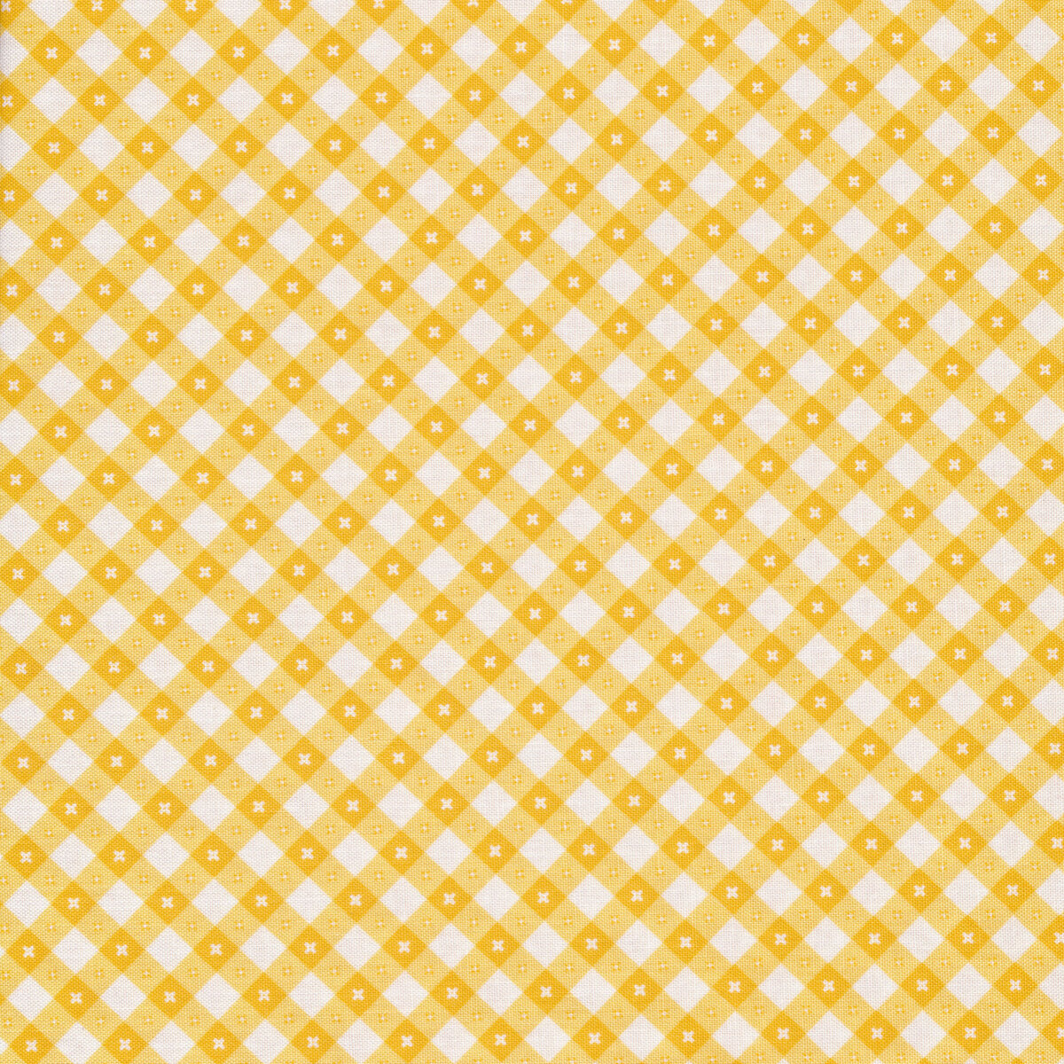 Gingham Picnic GP21215Dandelion Yellow by Poppie Cotton Shabby Fabrics