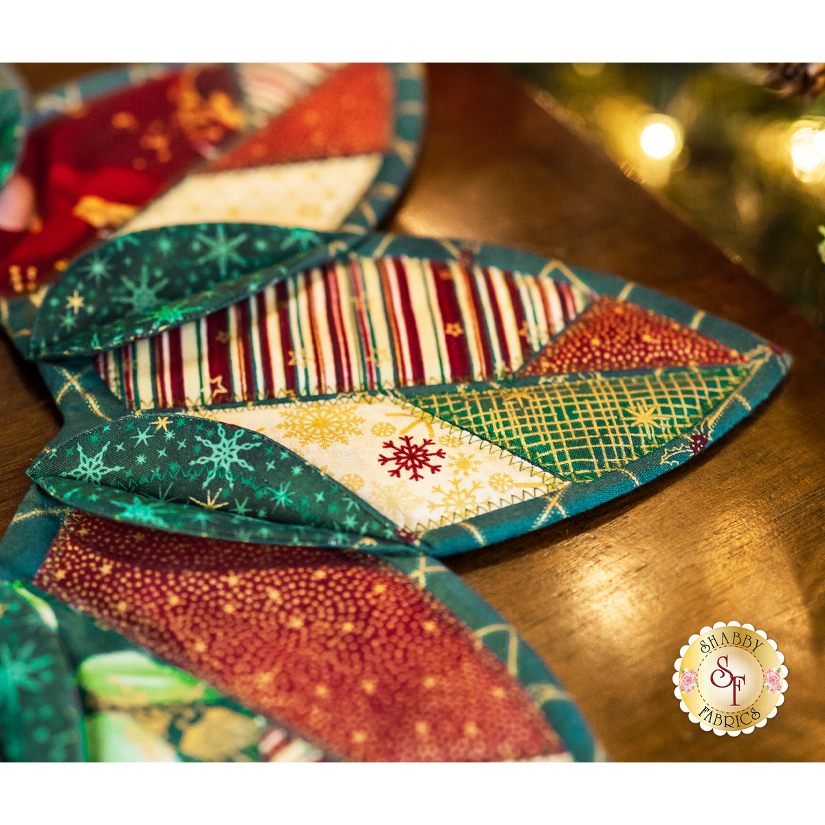 Stitch Leaf Topper Kit Stof Christmas | Shabby