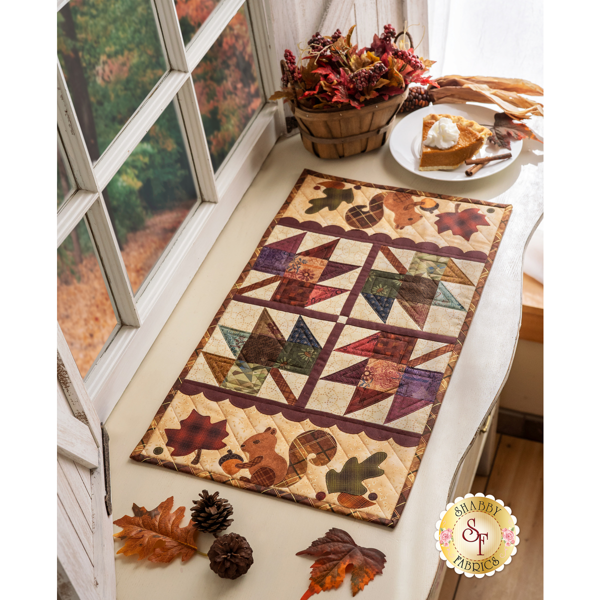 Pattern ONLY Autumn Colors Table Runner Wool Applique 