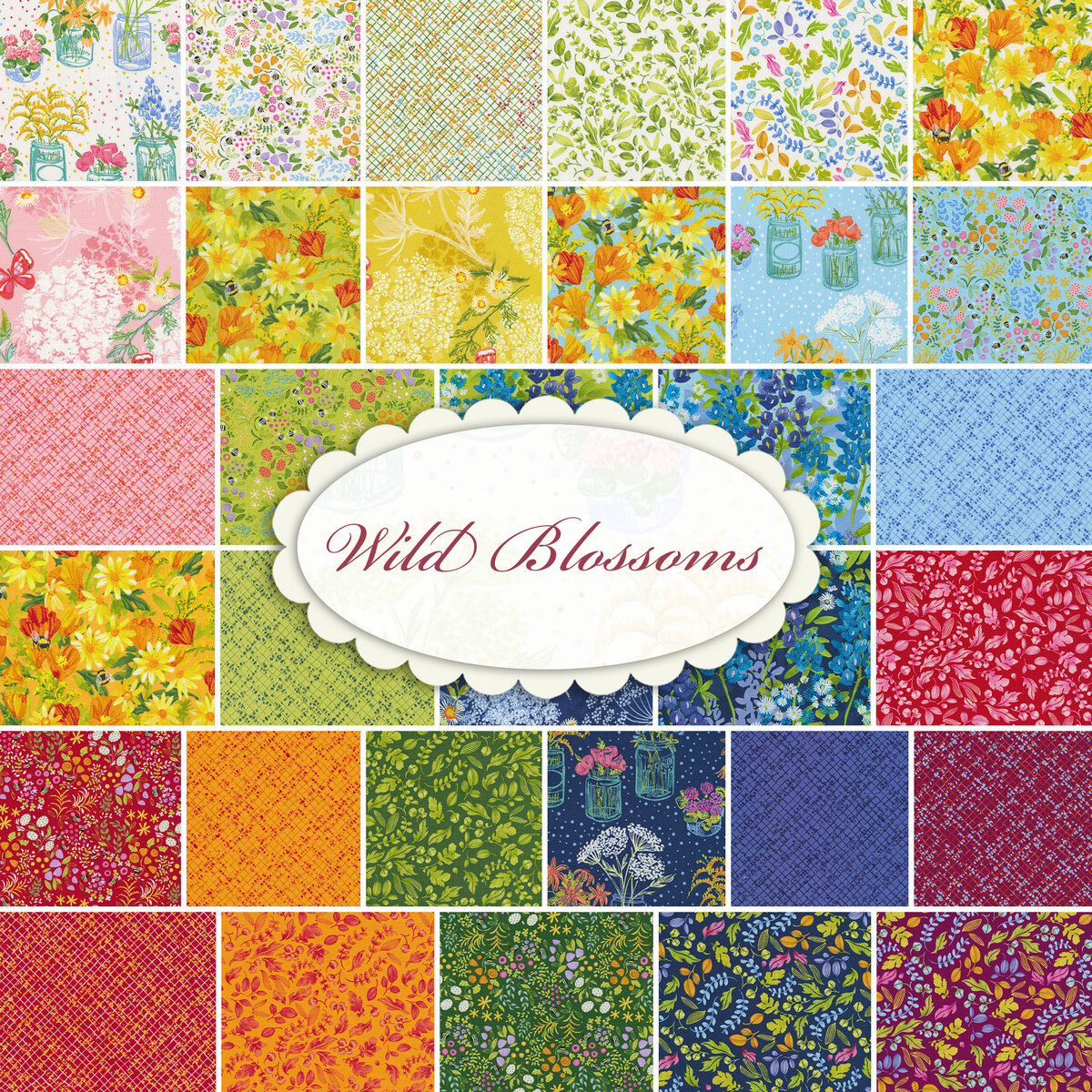 Wild Blossoms Yardage by Robin Pickens for Moda Fabrics Shabby Fabrics