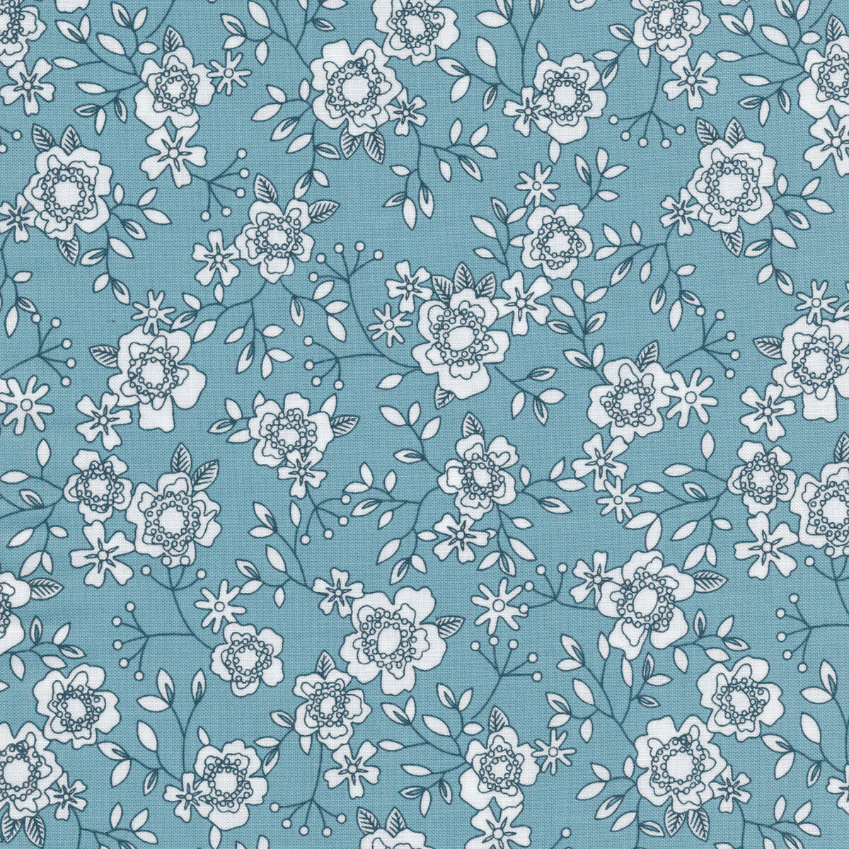 Wander Lane II 13653-84 Teal by Nancy Halvorsen for Benartex | Shabby ...