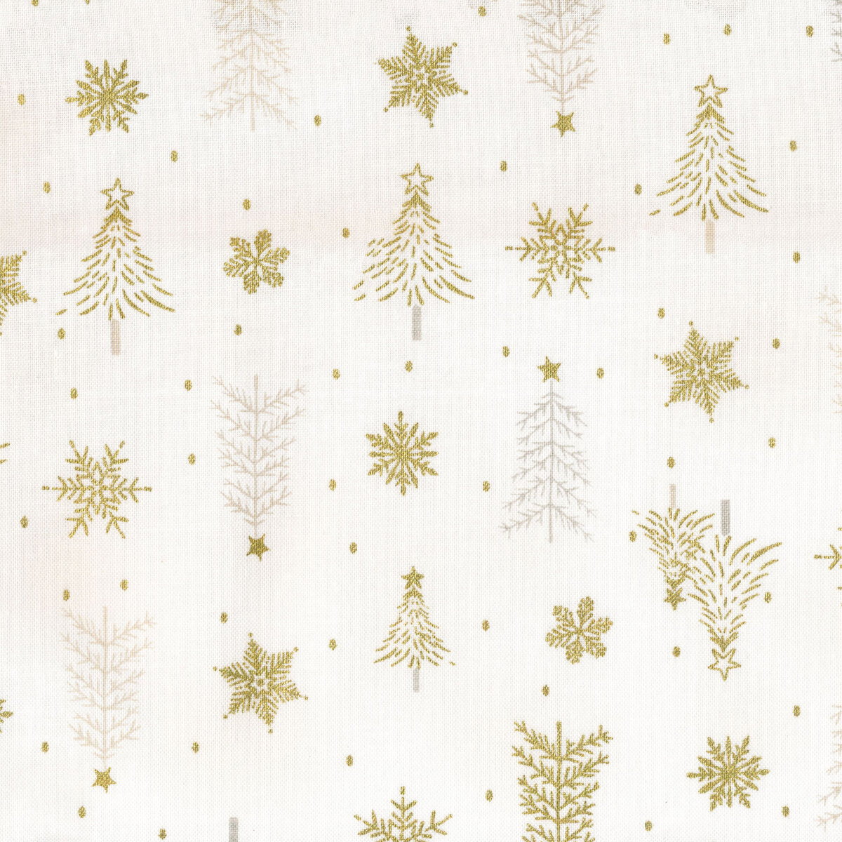 Stof Christmas Frosty Snowflake 4590126 Cream/Gold by Stof Fabrics