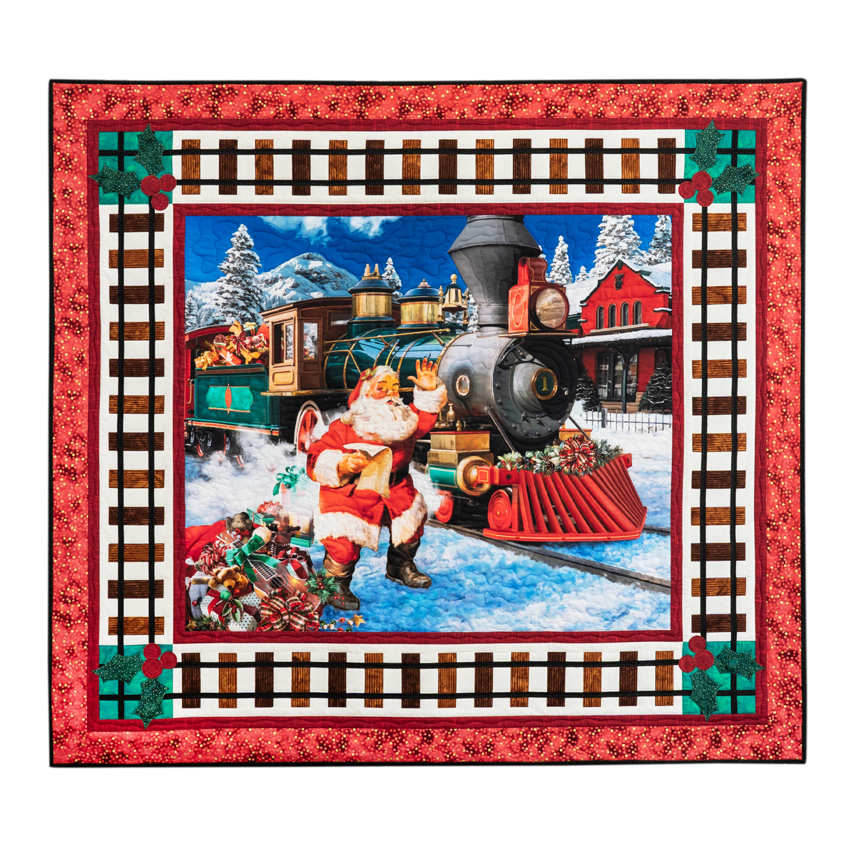 Santa Christmas Train Set - Wood Blanks for Crafting and Painting