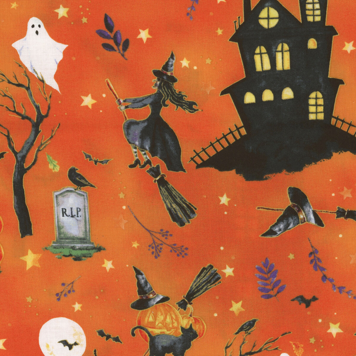 Happy Haunting V5179-604 Halloween by Hoffman Fabrics | Shabby Fabrics