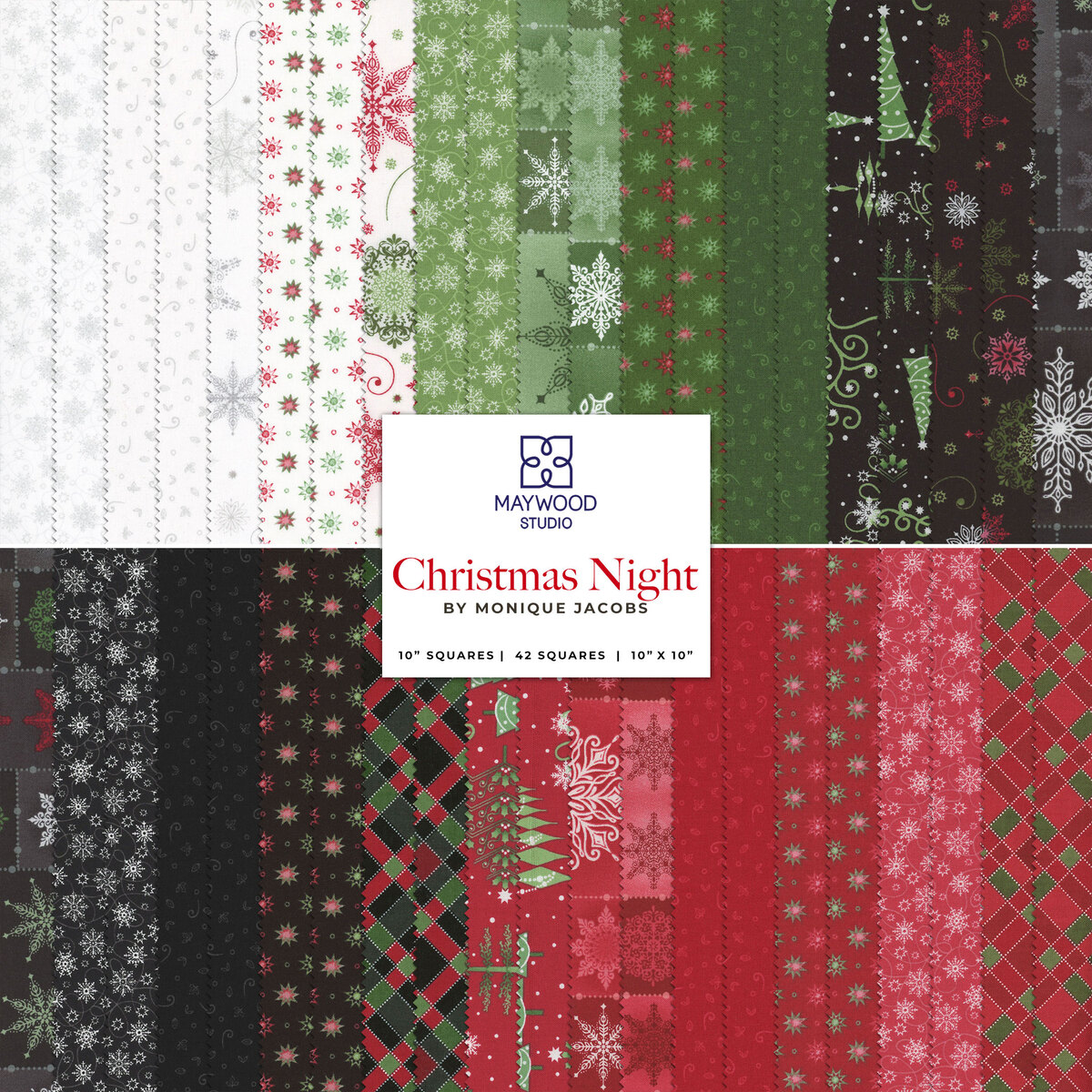 Songbird Christmas Jelly Roll, ST-MASSOC, Christmas Jelly Roll, 2.5 Inch  Fabric Strips, Xmas Precut Strip Roll, Pez Costa, Maywood Studio