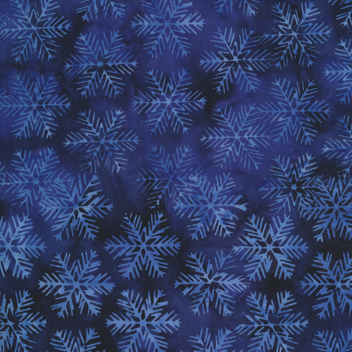 Felt Snowflakes With Snow On Blue Stock Photo - Download Image Now