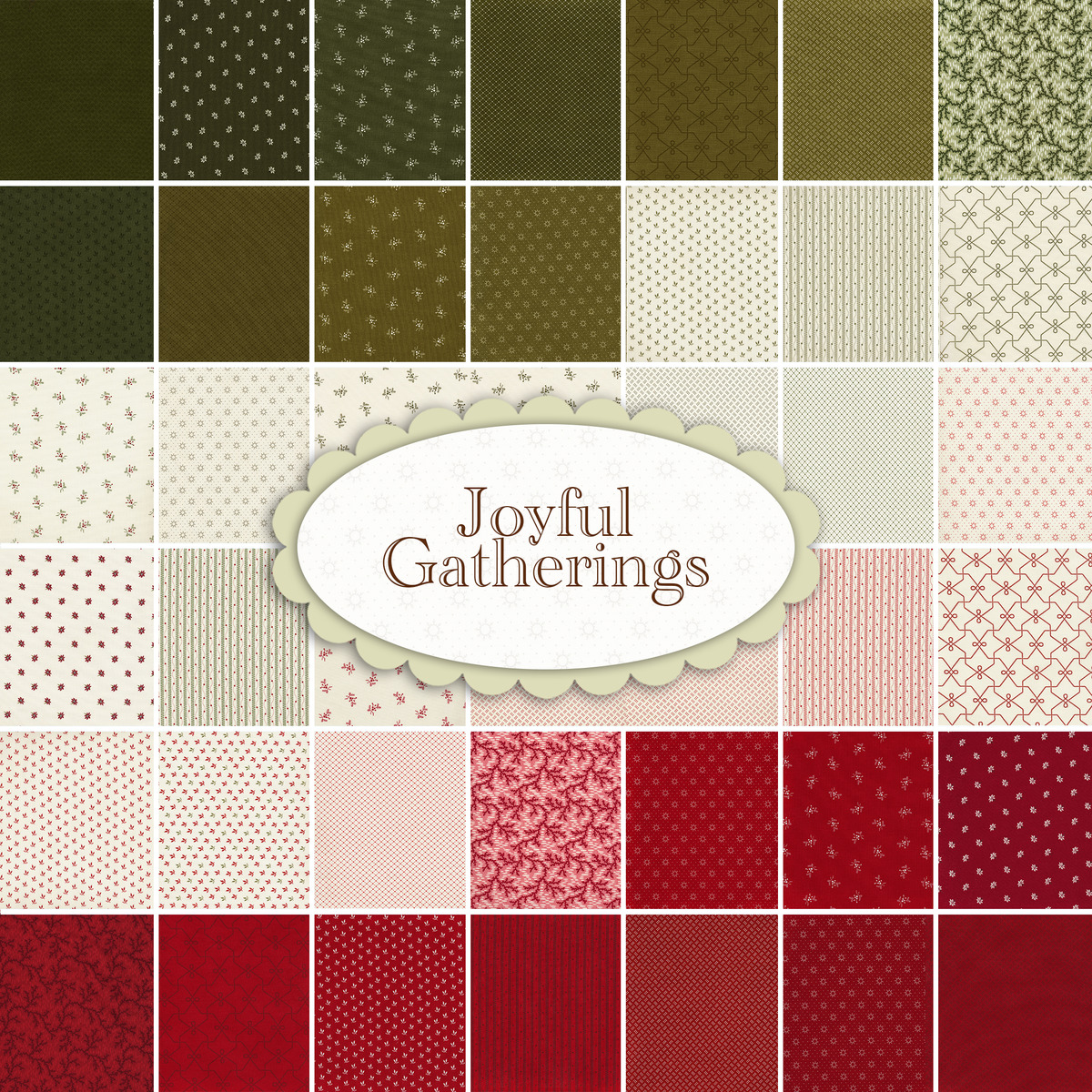 Joyful Gatherings 40 Fat Eighth Set By Primitive Gatherings For Moda ...