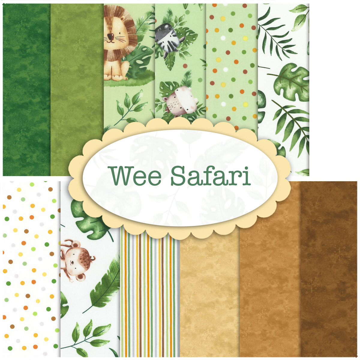 Wee Safari 13 FQ Set by Deborah Edwards for Northcott Fabrics | Shabby ...