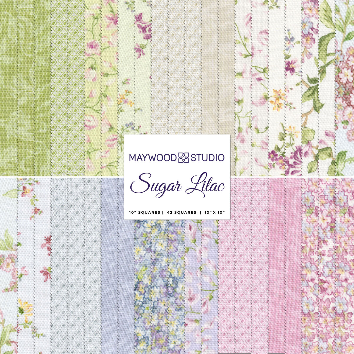 Sugar Lilac 10" Squares by Maywood Studio Shabby Fabrics
