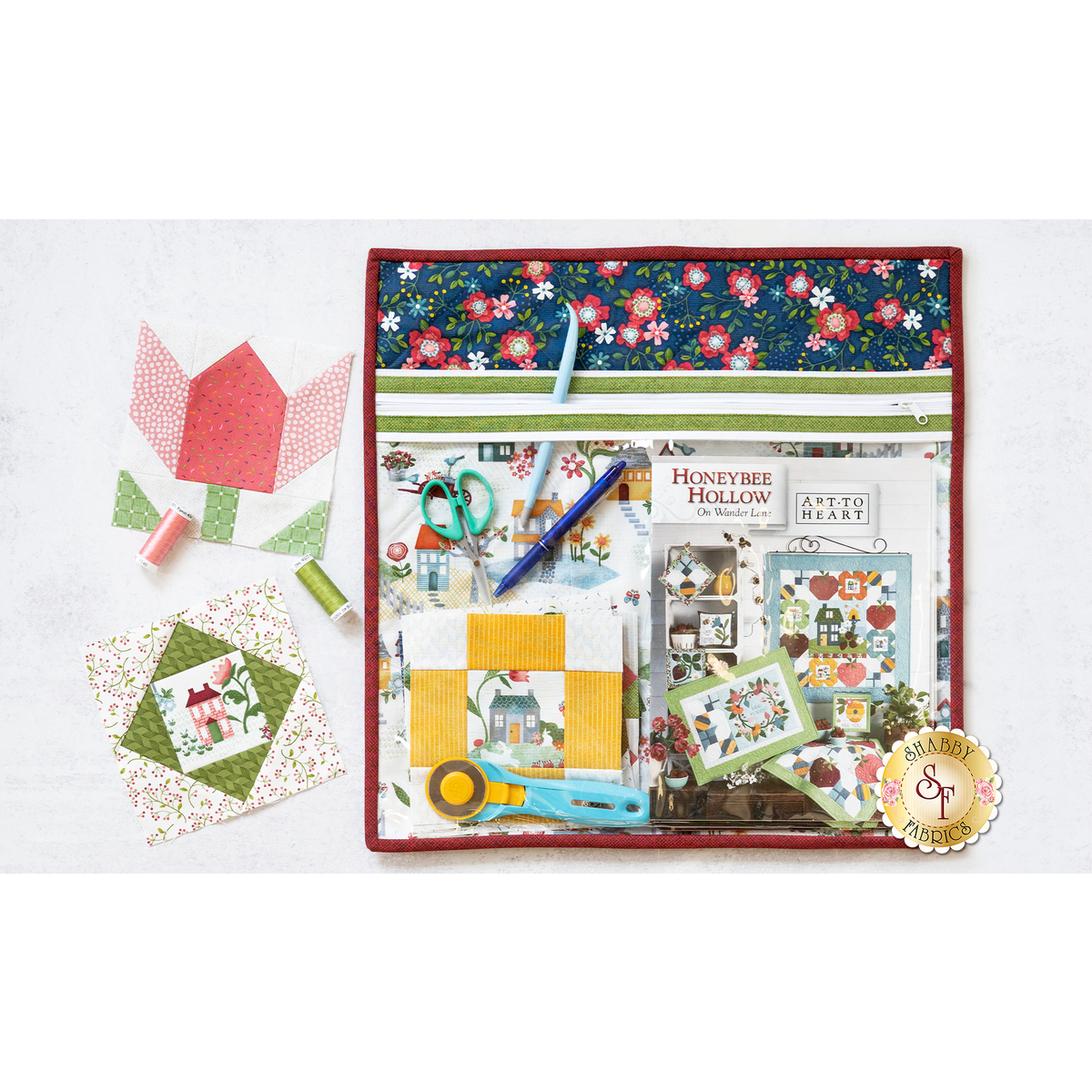 June Tailor Quilt As You Go Project Bag Kit-Red Zippity-Do-Done(TM