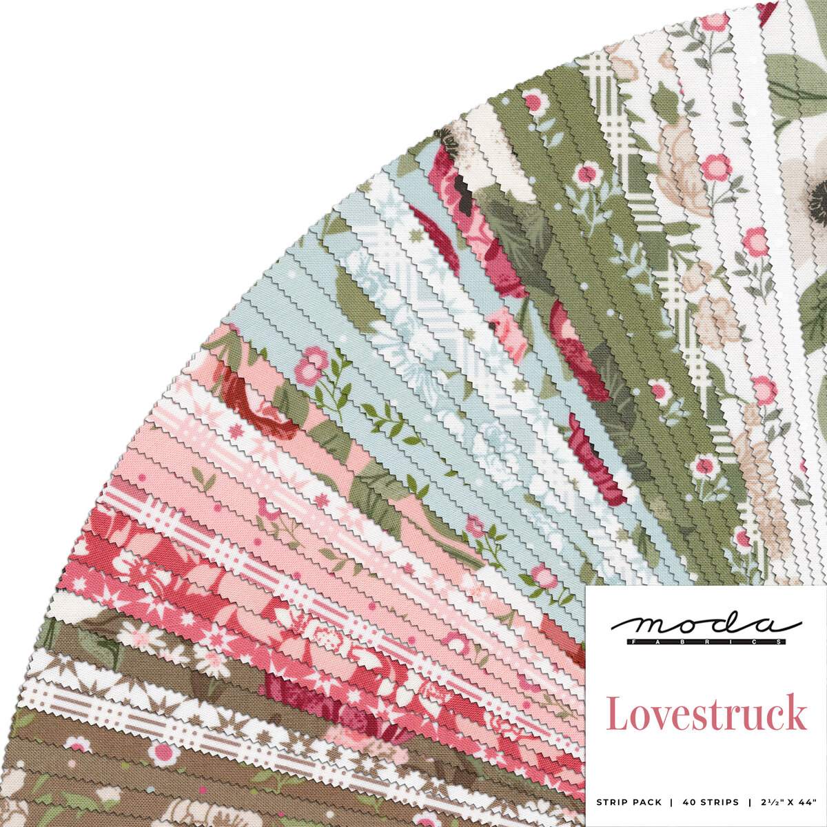 Lovestruck Jelly Roll 5190JR Moda Precuts Jelly Roll 100% cotton fabric  quilt strips by Moda Christmas by Lella Boutique – My Fabric Addiction