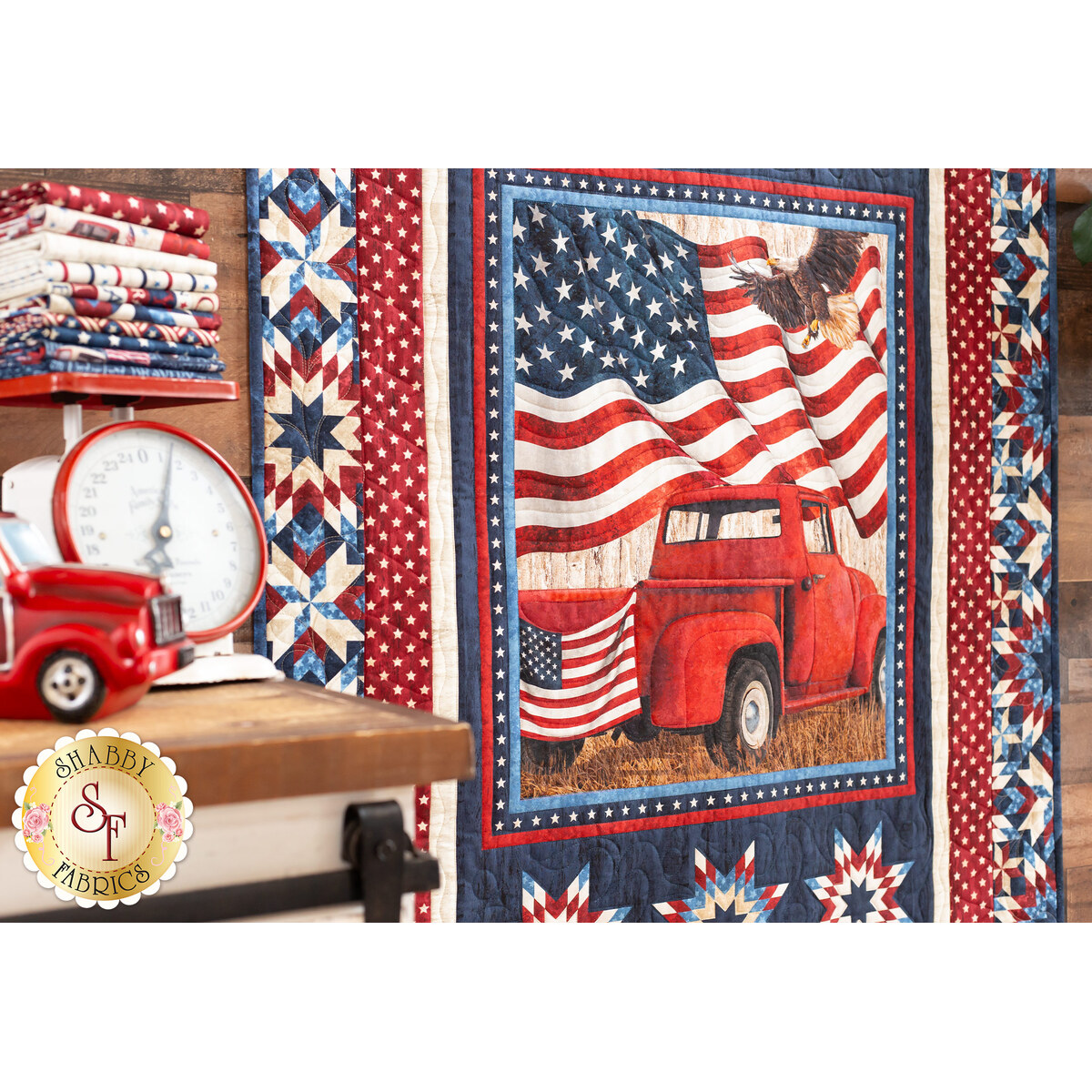 Stars & Stripes 11 Panel Quilt Kit