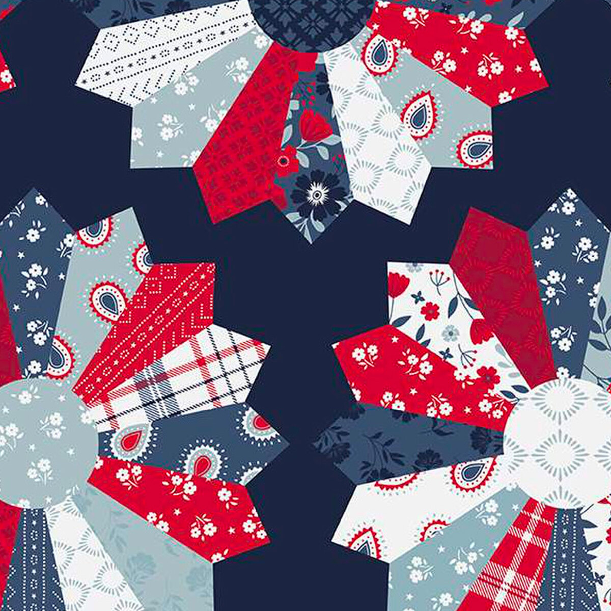 Red, White and True P13191 Panel by Dani Mogstad for Riley Blake Designs