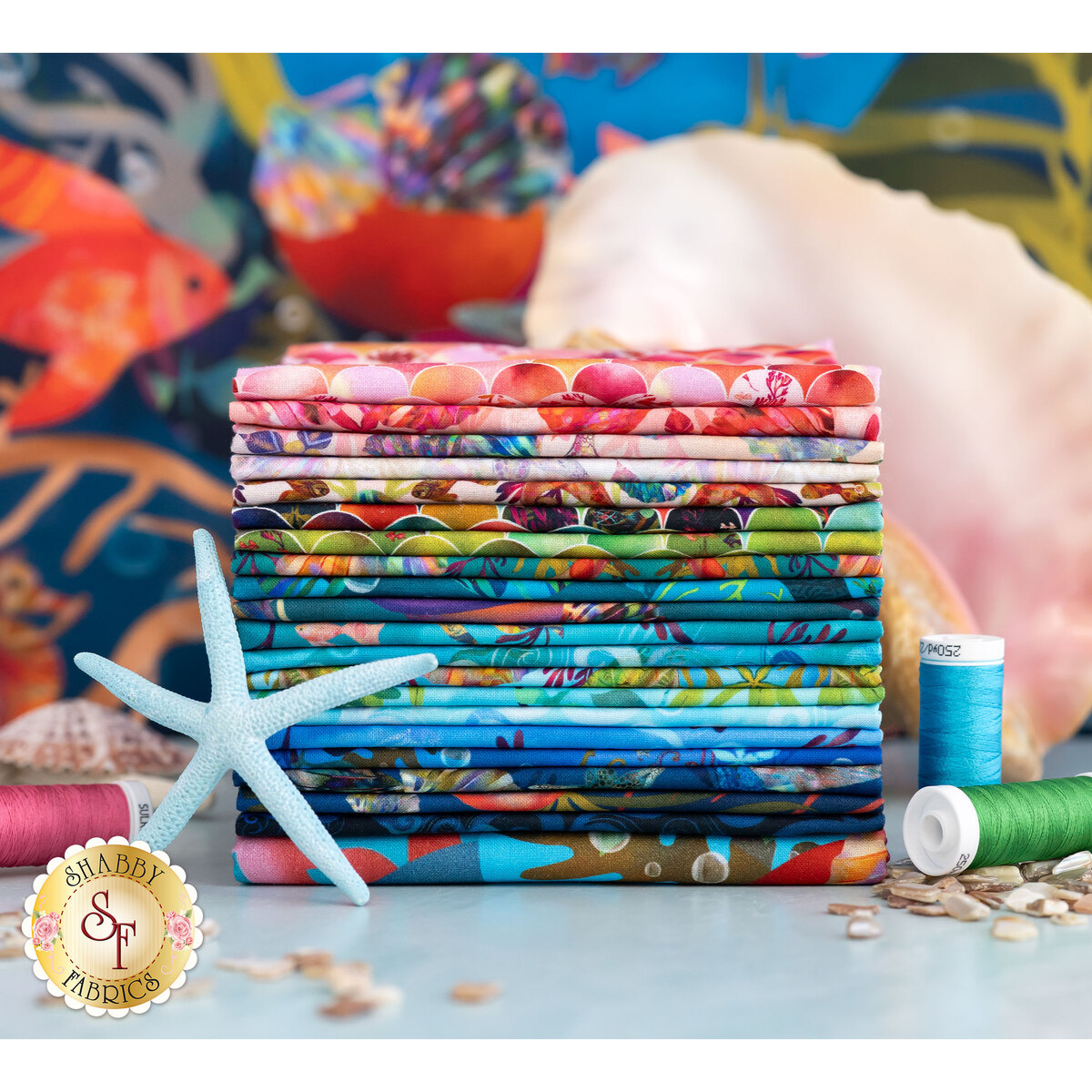 Oceanica 20 FQ Set from Robert Kaufman Fabrics Shabby Fabrics