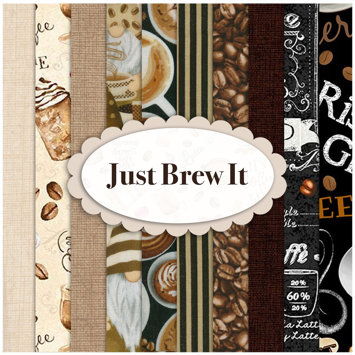 Espresso Yourself C7257 Coffee Cups by Timeless Treasures Fabrics