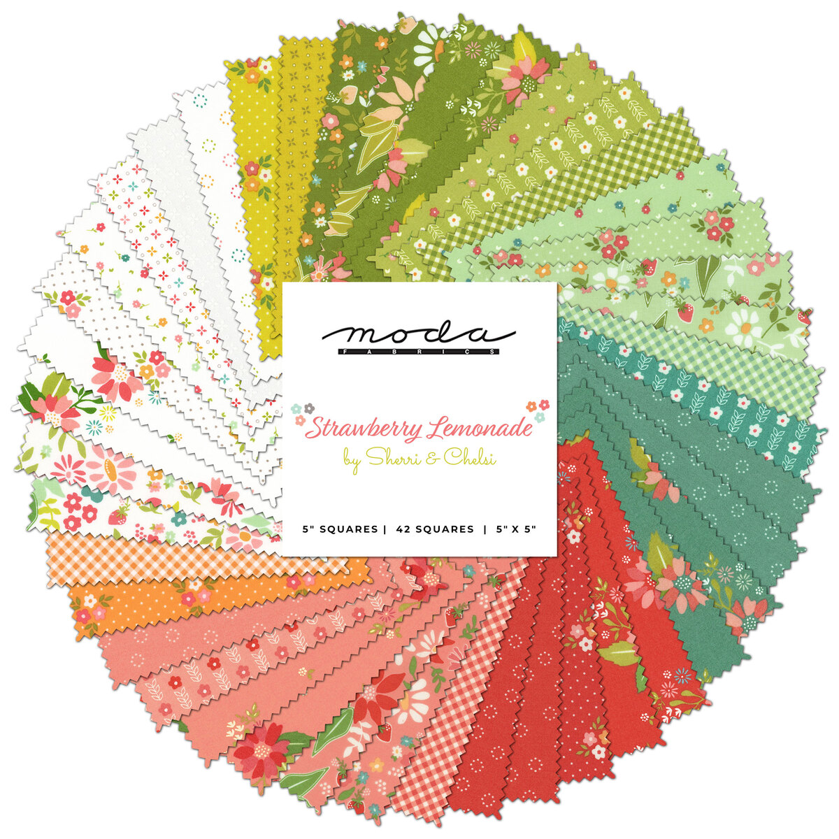 Strawberry Lemonade Charm Pack by Moda Fabrics - RESERVE | Shabby Fabrics