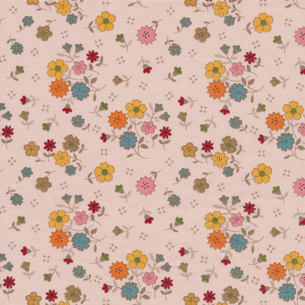 Autumn C14650 Floral Latte By Lori Holt For Riley Blake Designs ...