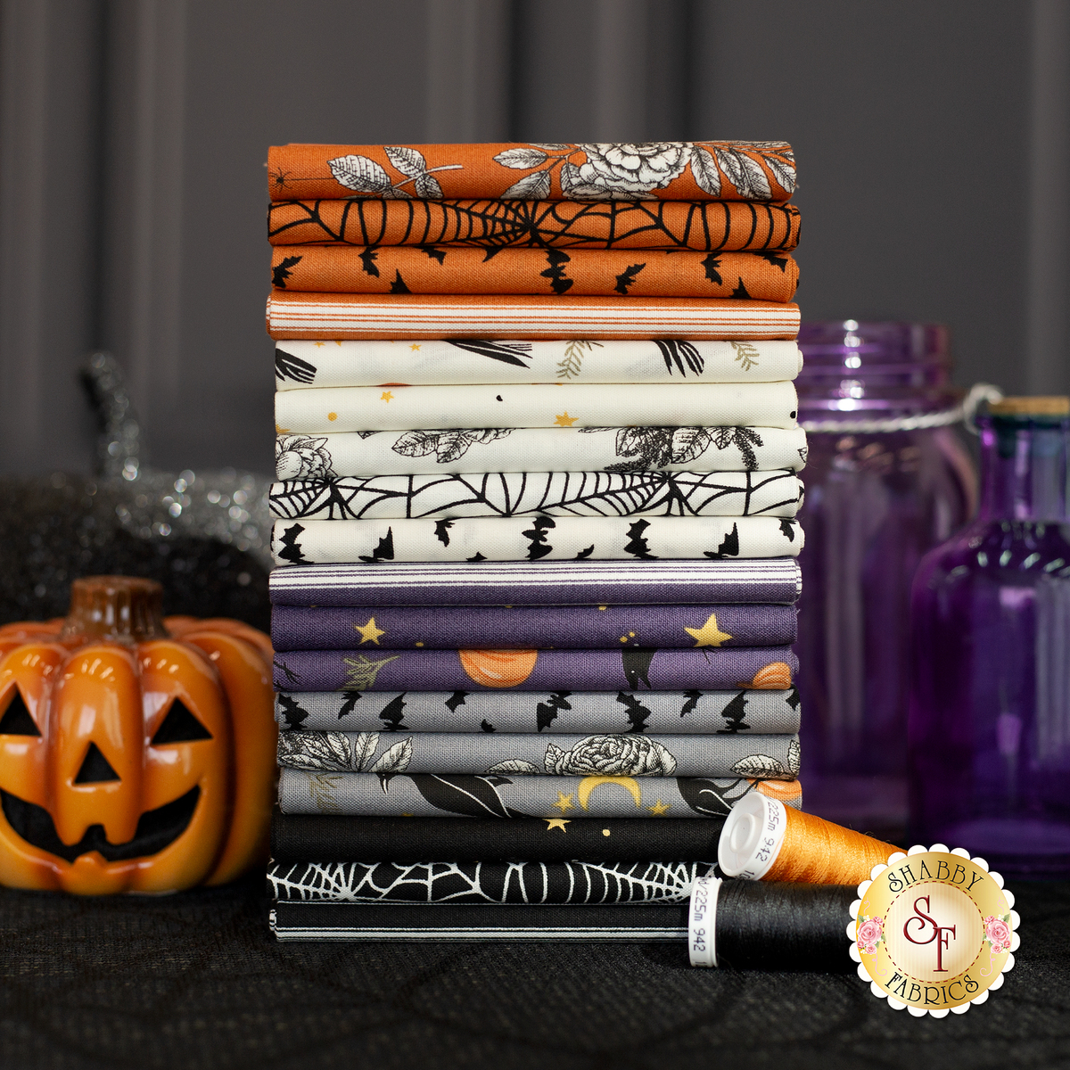 Custom designed Halloween fabric and 2024 vinyl bundle