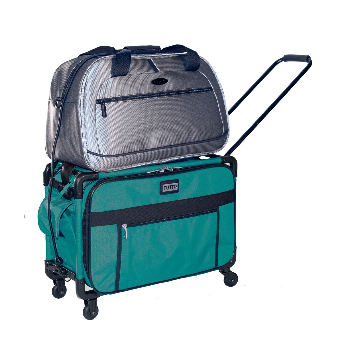Tutto Sewing Machine Case On Wheels Medium 20in Turquoise