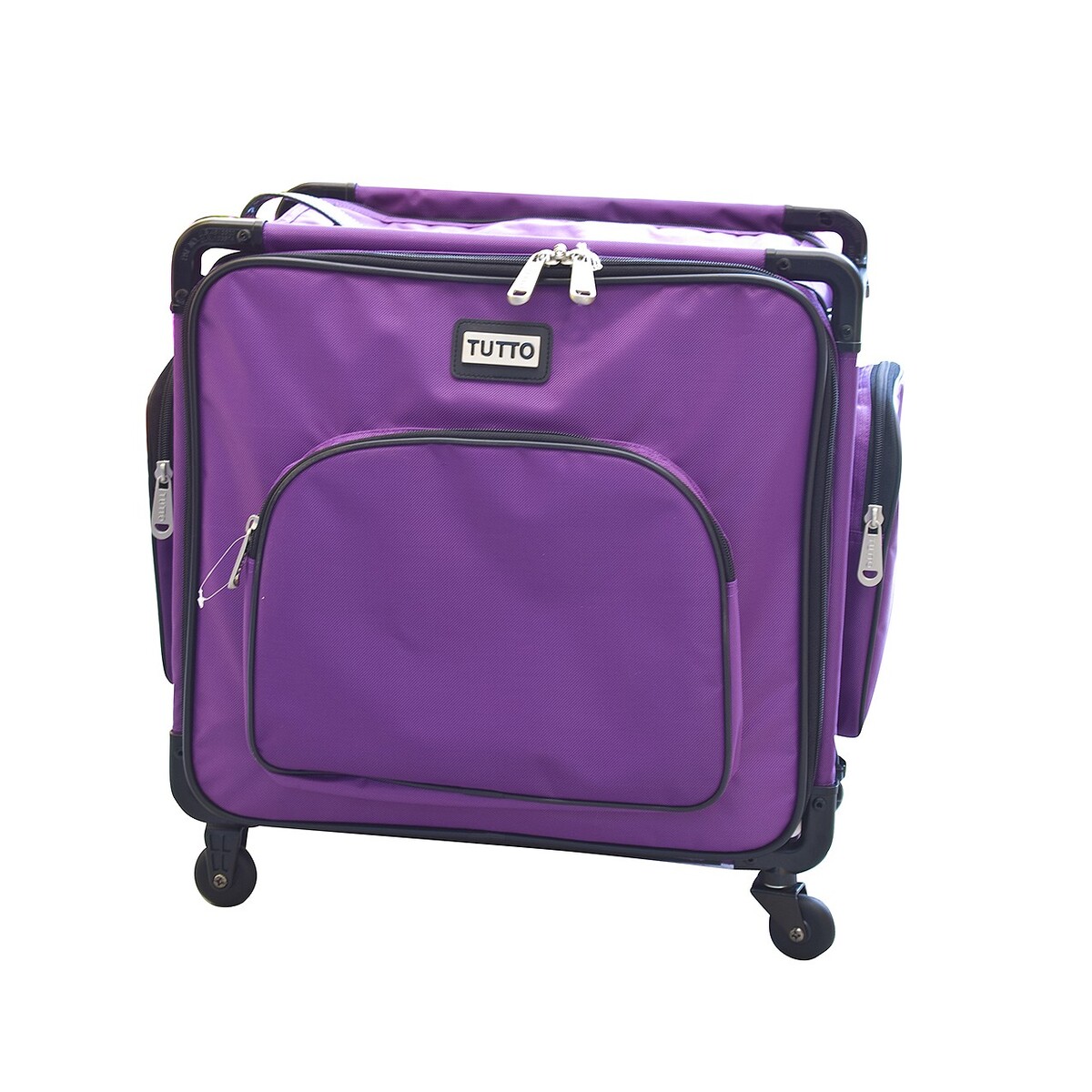 Tutto Large Sewing Machine Bag On Wheels - Purple Dahlia