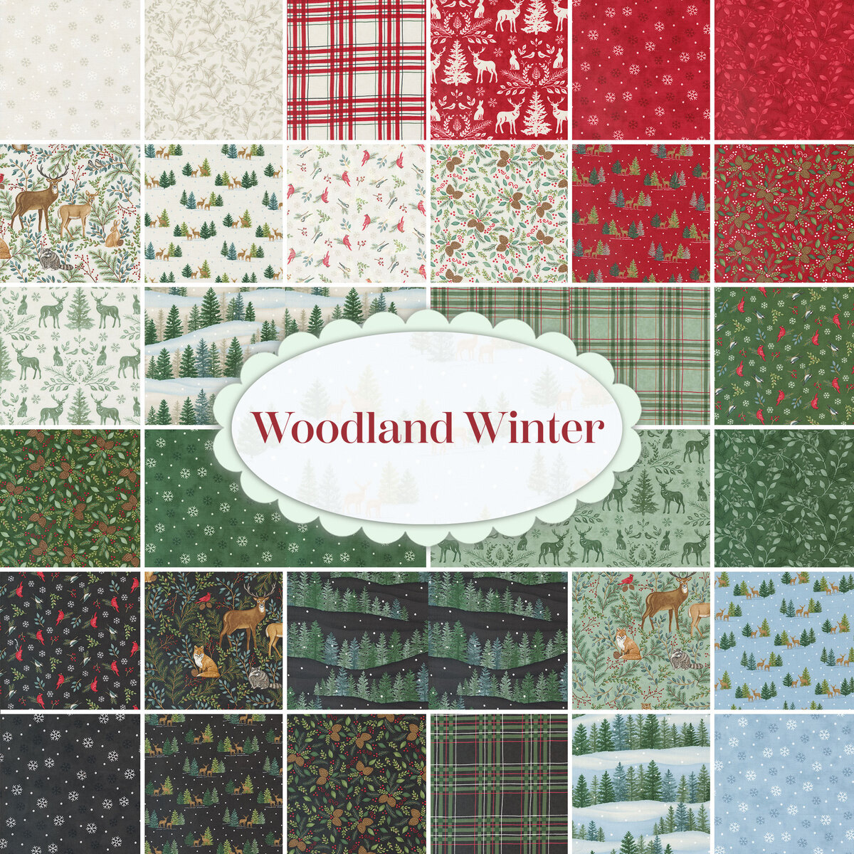 Woodland Winter Yardage by Deb Strain for Moda Fabrics Shabby Fabrics