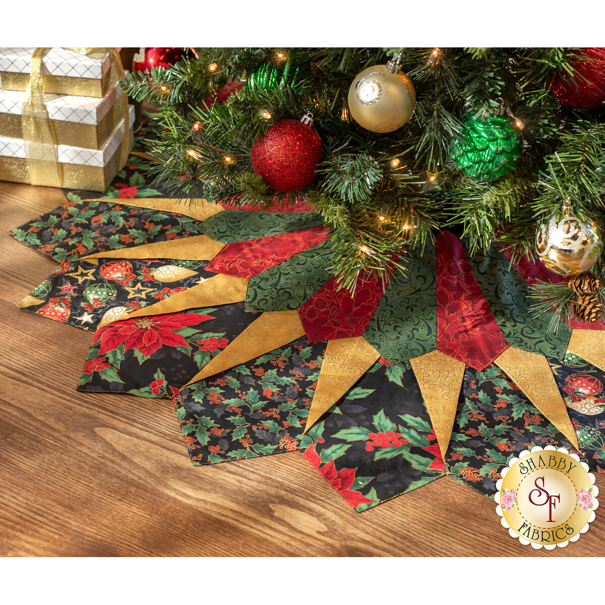 Elegant Watercolor Tree Thick Wrapping Paper Christmas Theme 