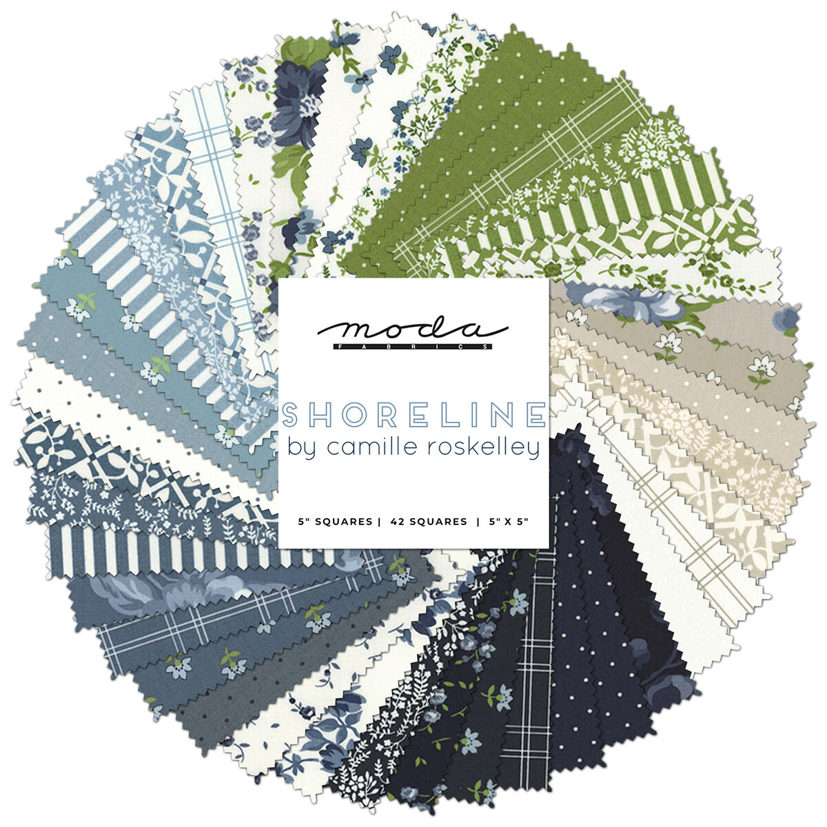 Shoreline Charm Pack by Camille Roskelley for Moda Fabrics | Shabby Fabrics