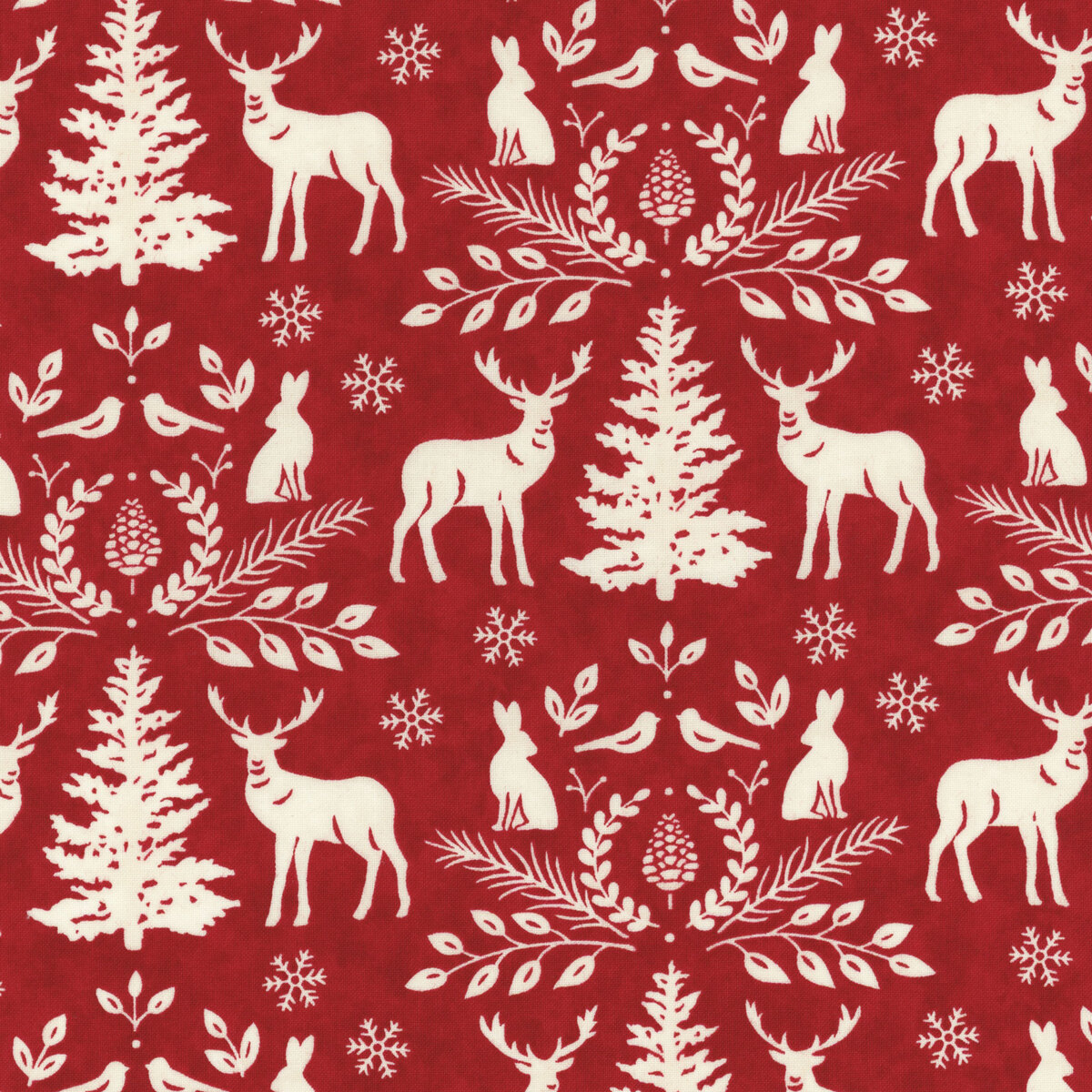 Woodland Winter 56092-13 Cardinal Red by Deb Strain for Moda Fabrics ...