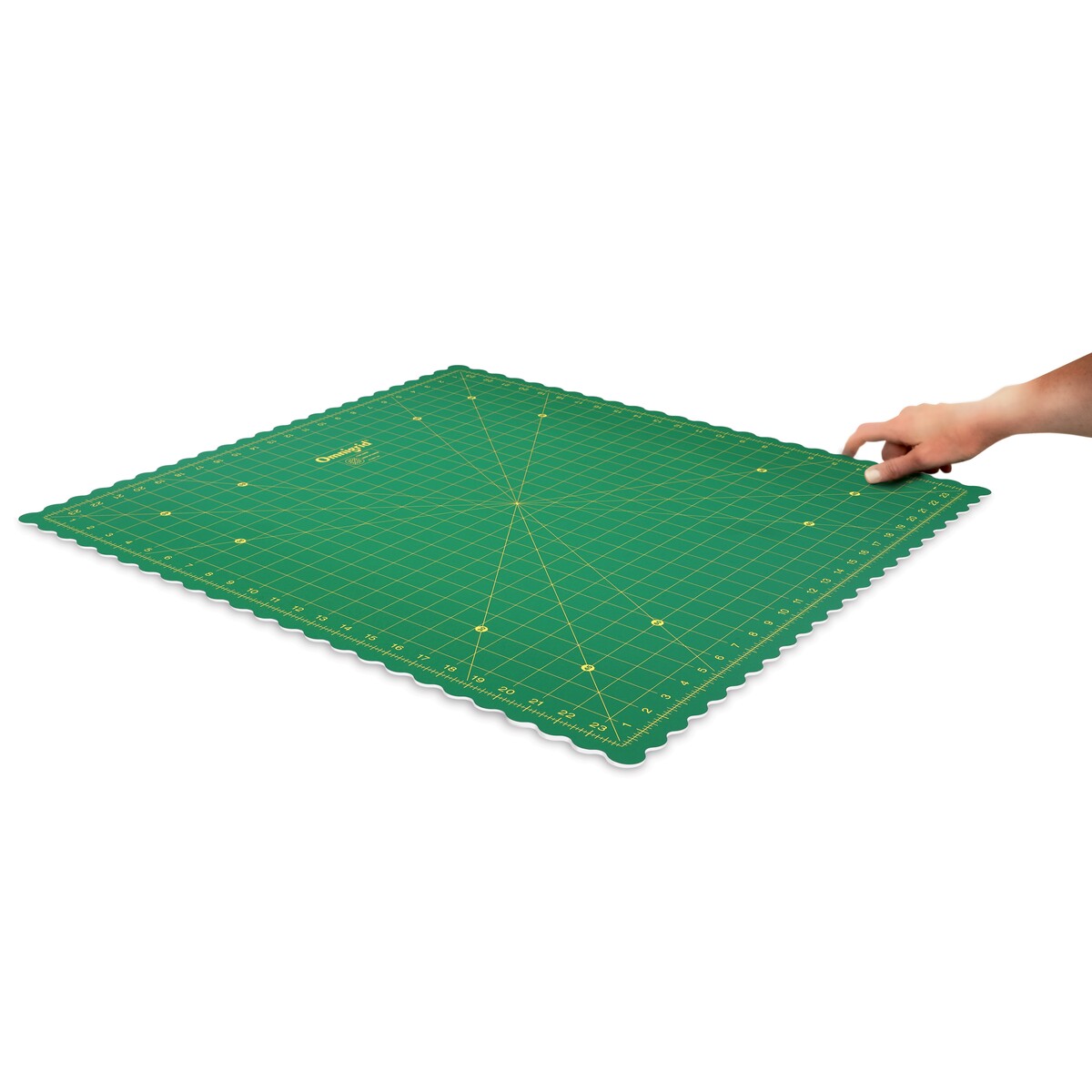 OLFA - 35 x 70 Cutting Mats - Set of 3 Green Mats with Clips