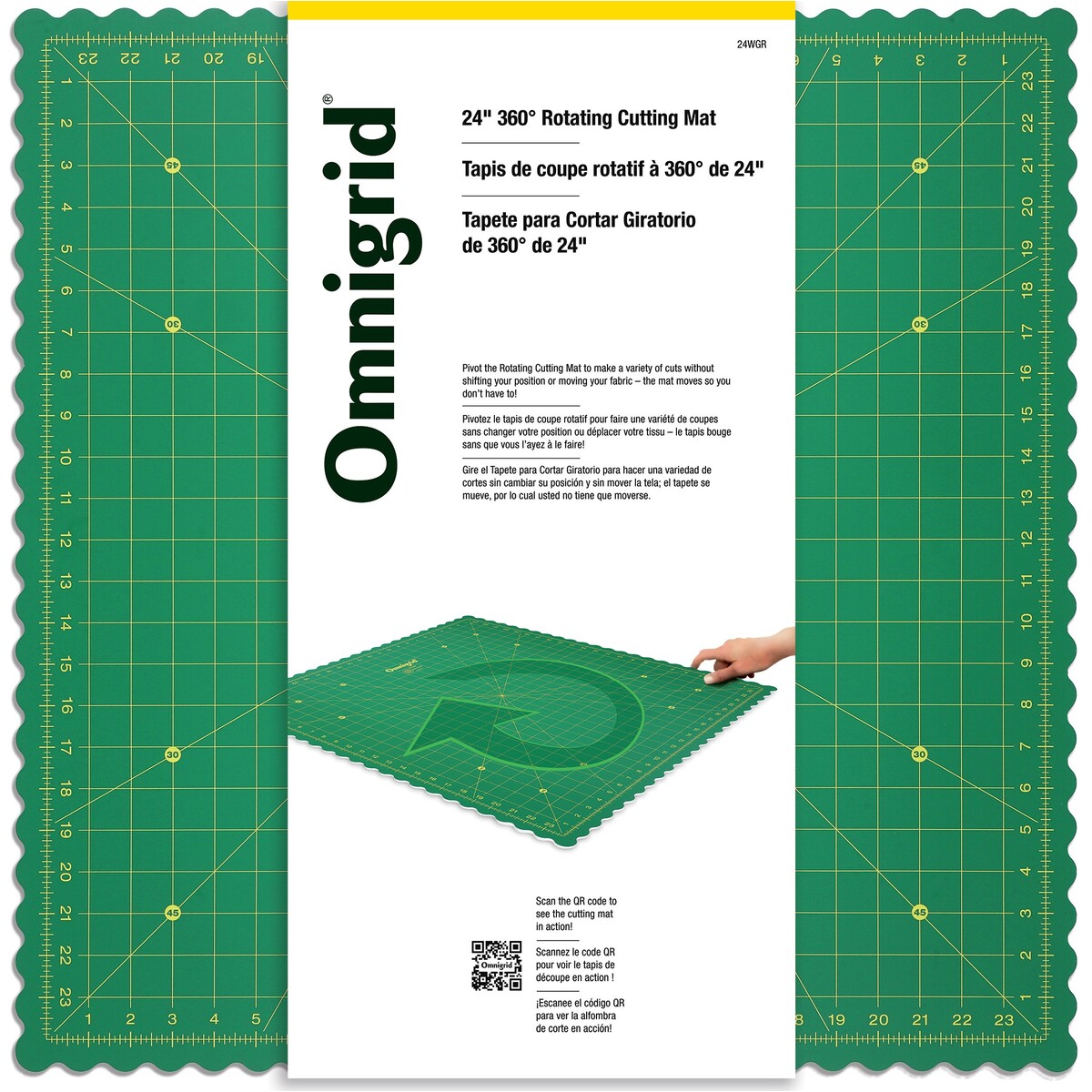 Omnigrid 360 Degree Rotating Cutting Mat 24 x 24